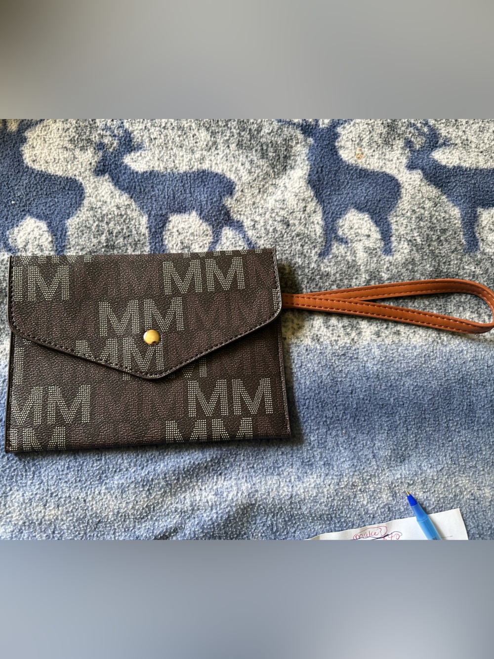 Monogram Brown Wristlet Clutch - Men's Envelope Pouch